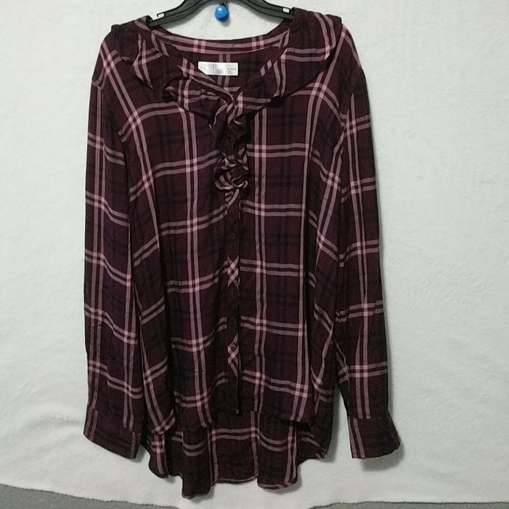 Women's long sleeve flannel shirt